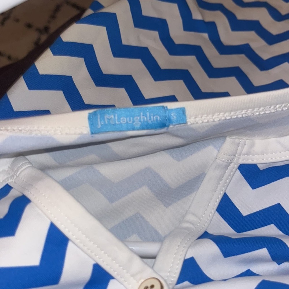 J. Mclaughlin Blue And White Striped Dress - image 3